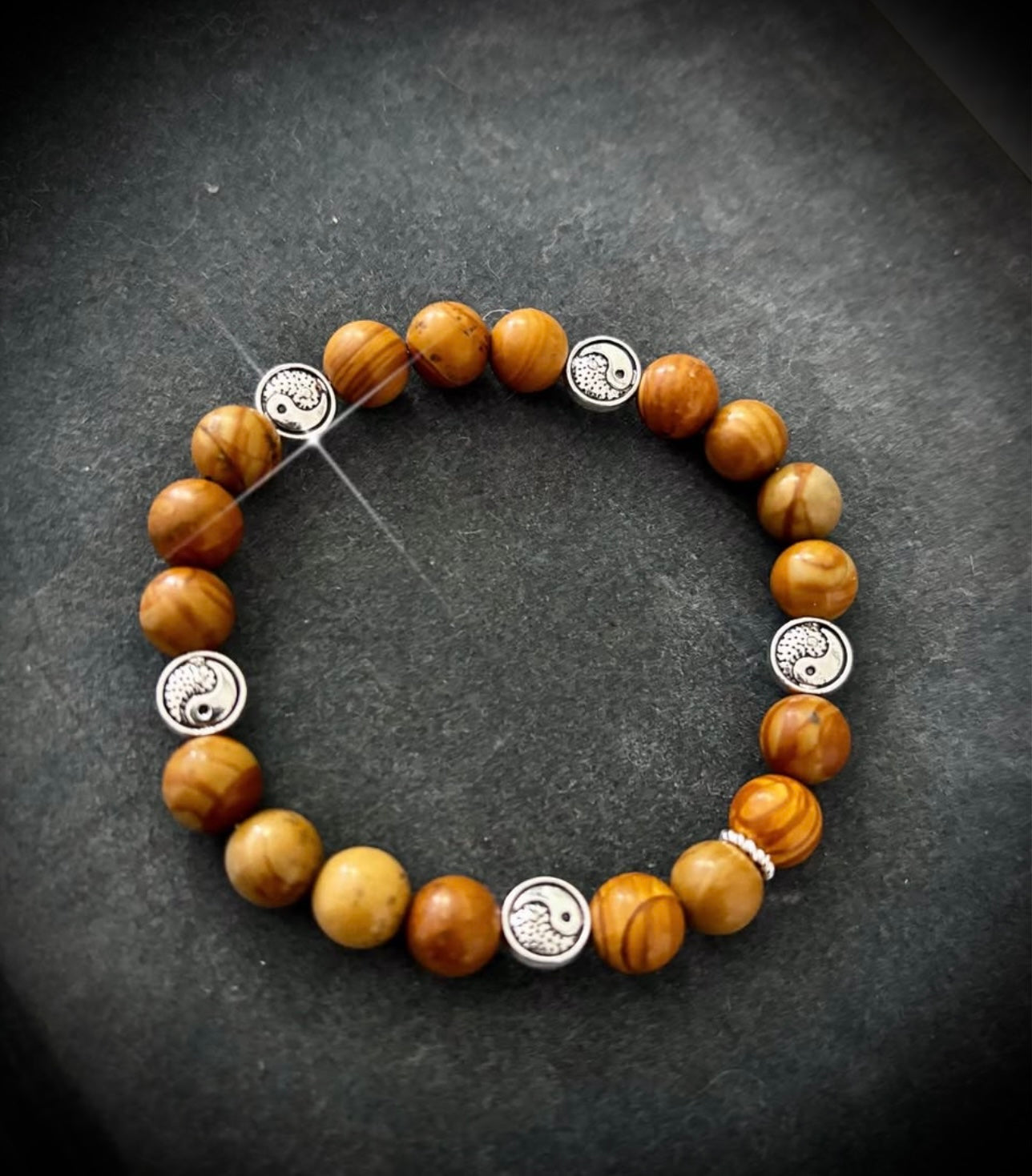 Jasper Yin Yang Bracelet