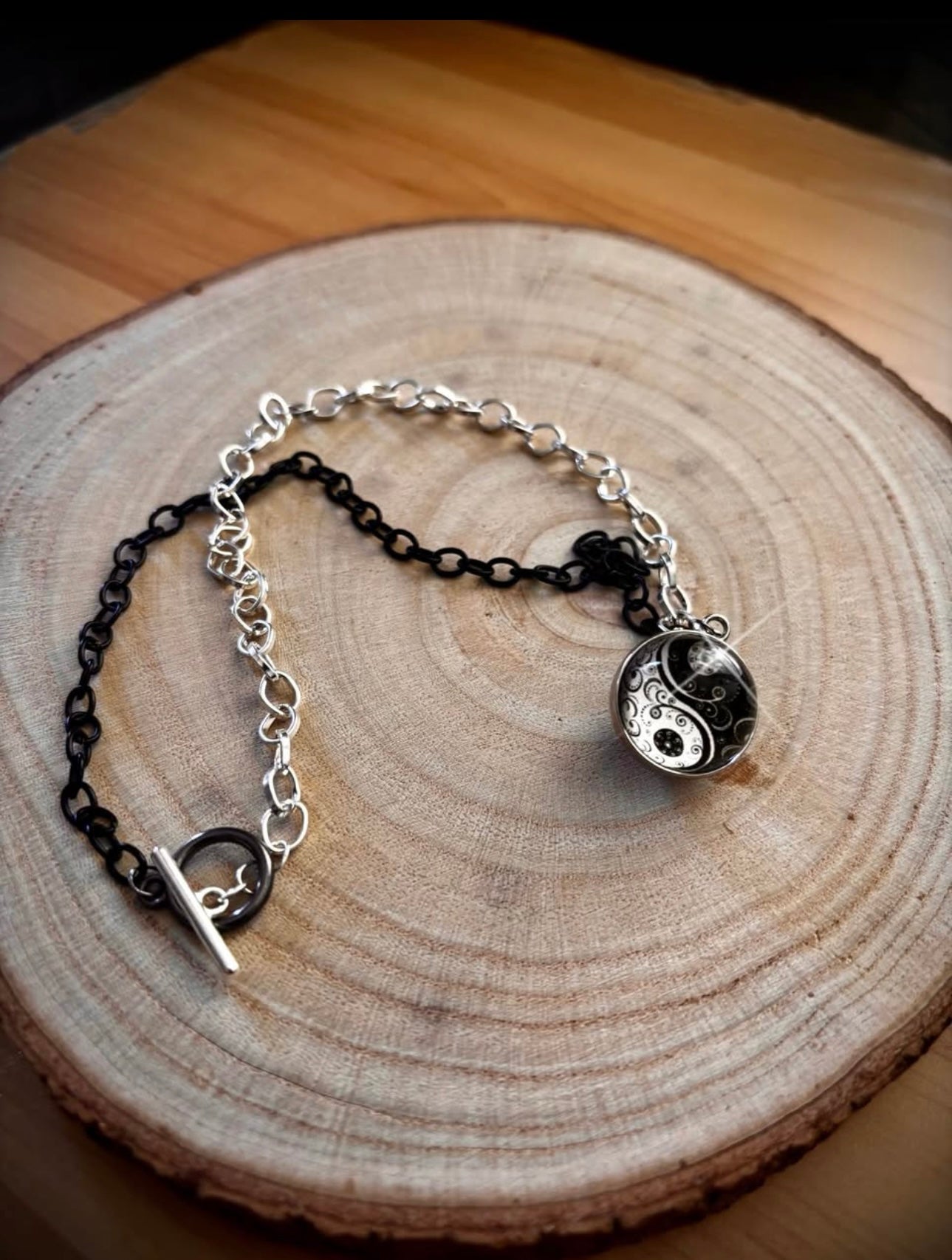 Yin Yang chain necklace