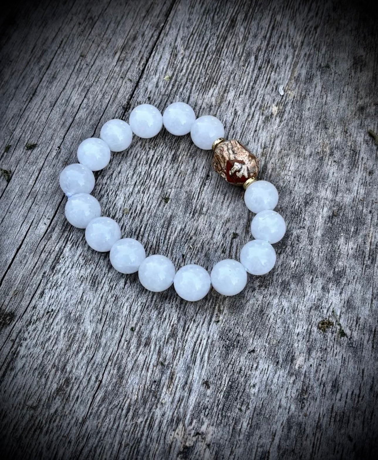 Men’s white marble bracelet
