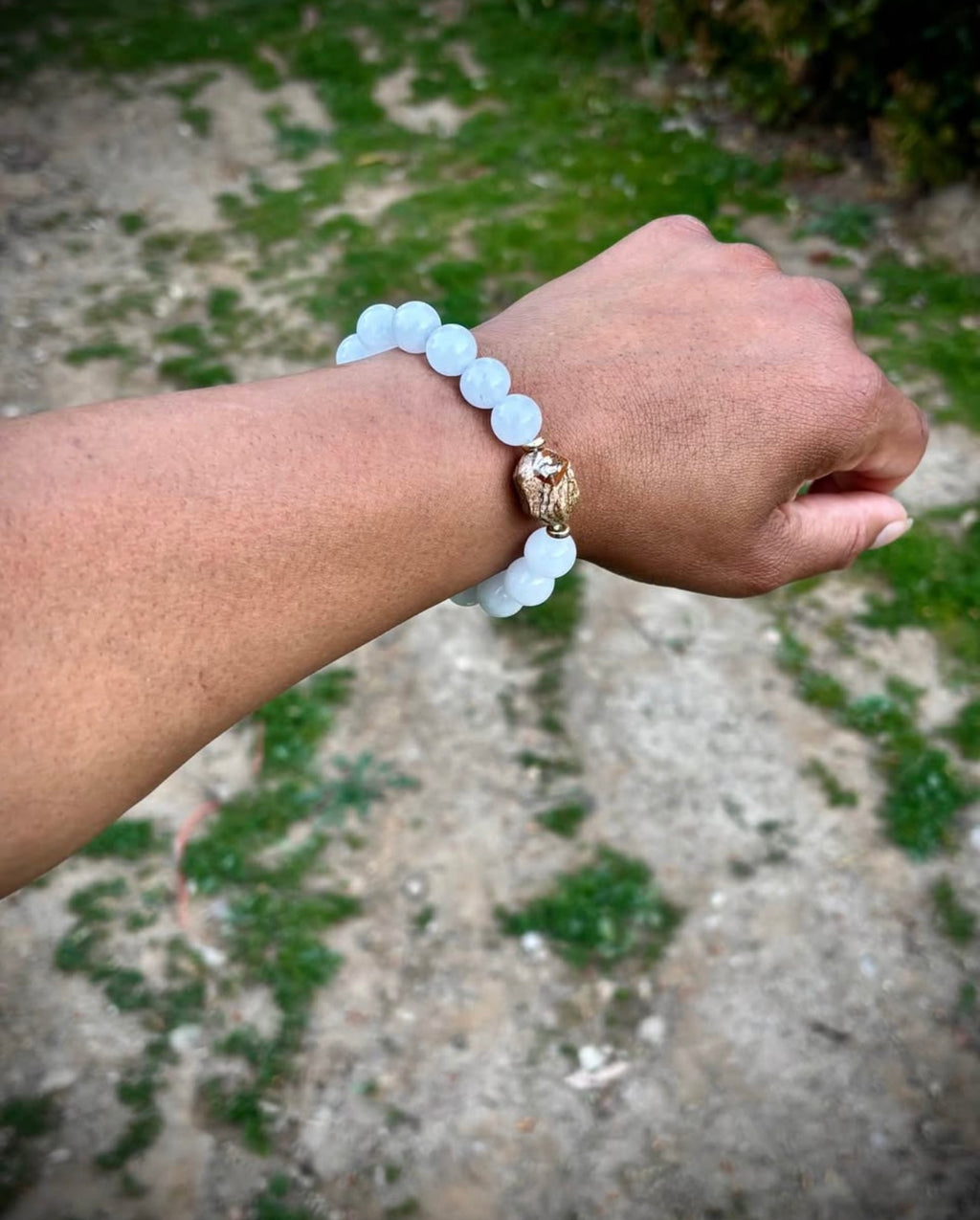 Men’s white marble bracelet
