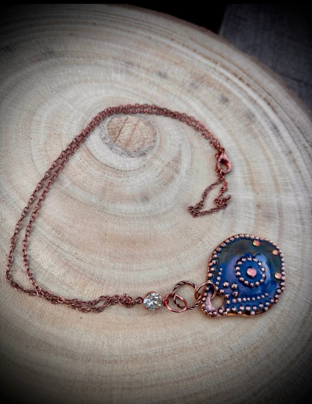 Rosie golden and blue necklace