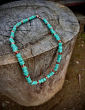 Cubed turquoise short necklace