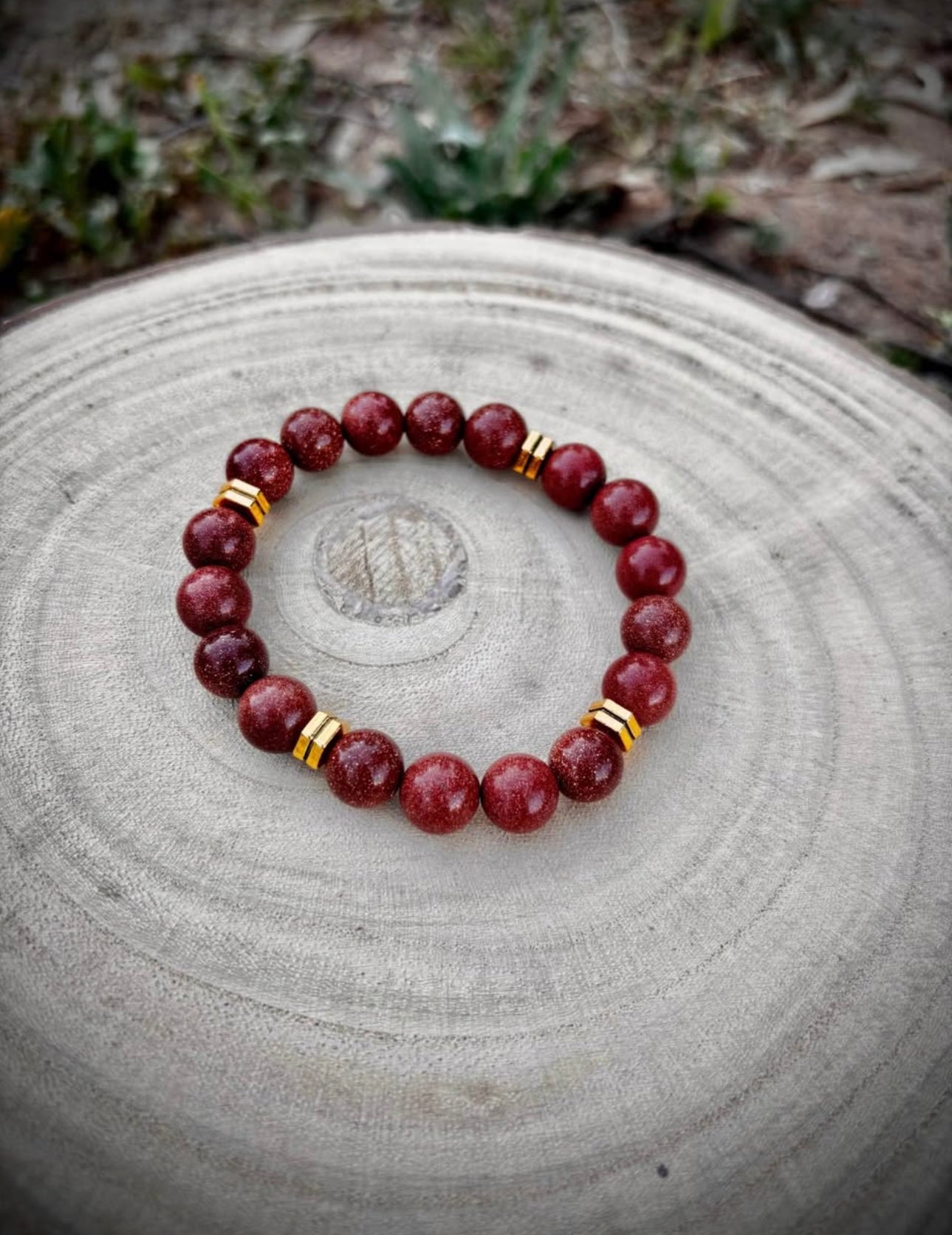 Golden sand stone bracelet