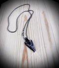Men’s dark steel arrowhead necklace