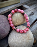 Pink coral bracelet