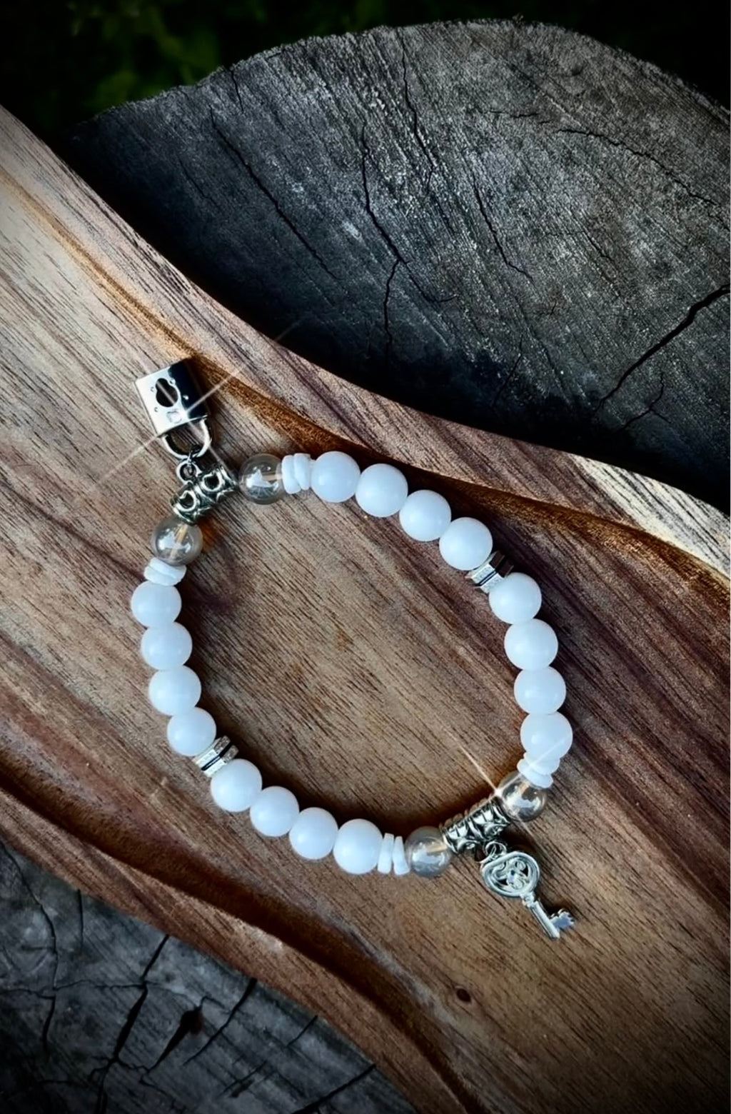 Lock and key Jade bracelet
