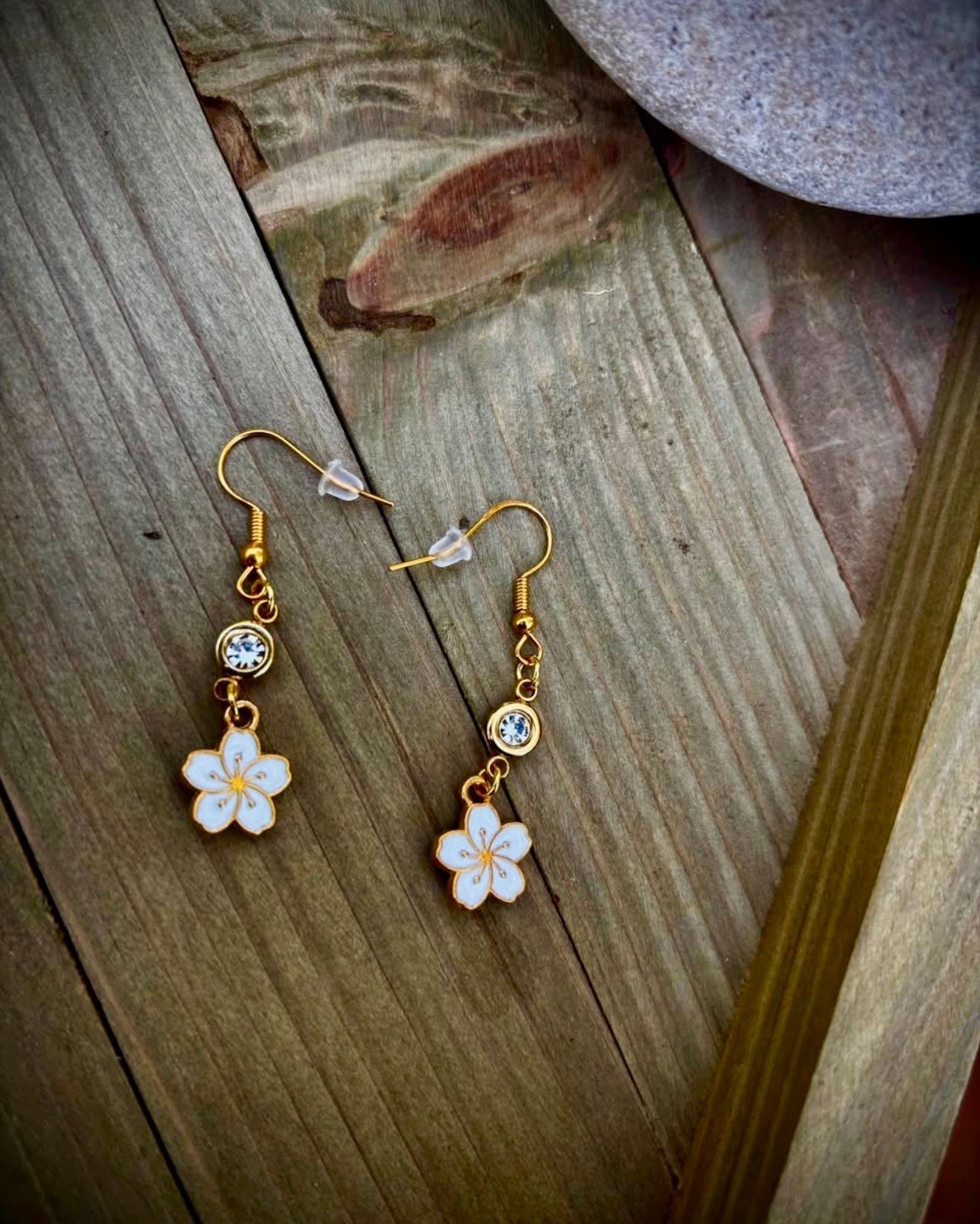 Sakura flower drop earrings