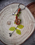 Woodland keychain with clear quartz
