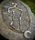 Natural stone crackle agate necklace
