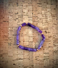 Amethyst tube stones bracelet
