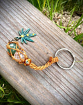 Natural healing quartz keychain